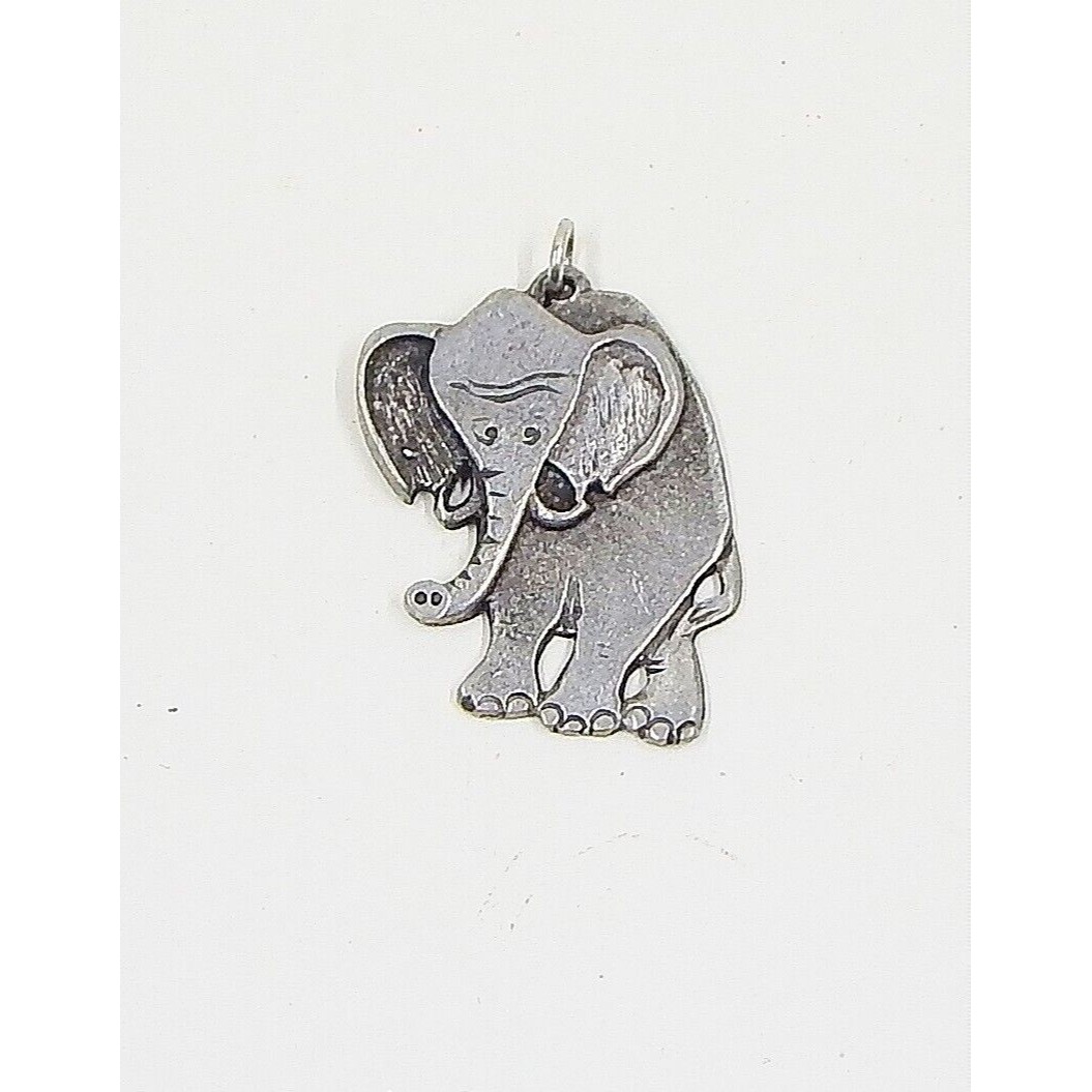Metzke Pewter Figural Elephant Charm Pendant